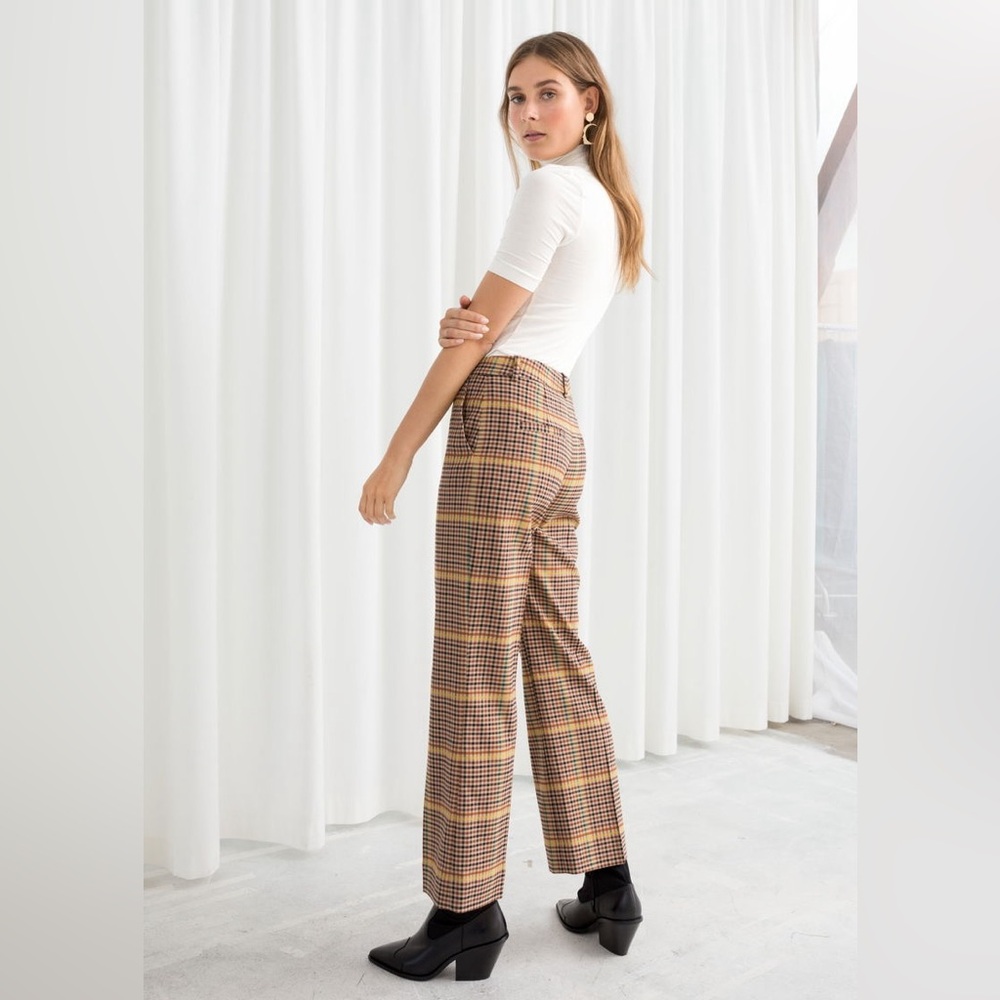 & OTHER STORIES Kick Flare Plaid Pants
